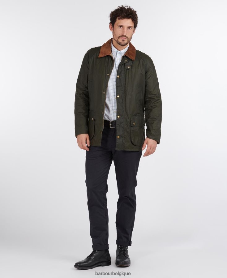 vêtements Barbour veste cirée légère ashby olive d\'archives Hommes T2L6ZP17
