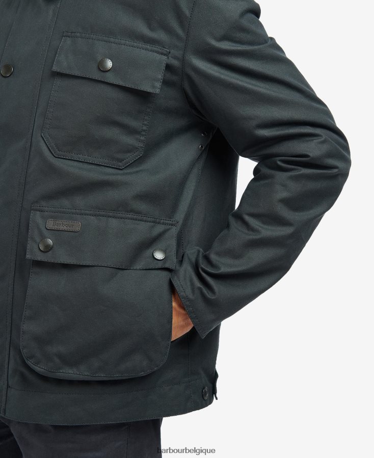 vêtements Barbour veste cirée meldon tartan bleu marine/rivière bouleau Hommes T2L6ZP33