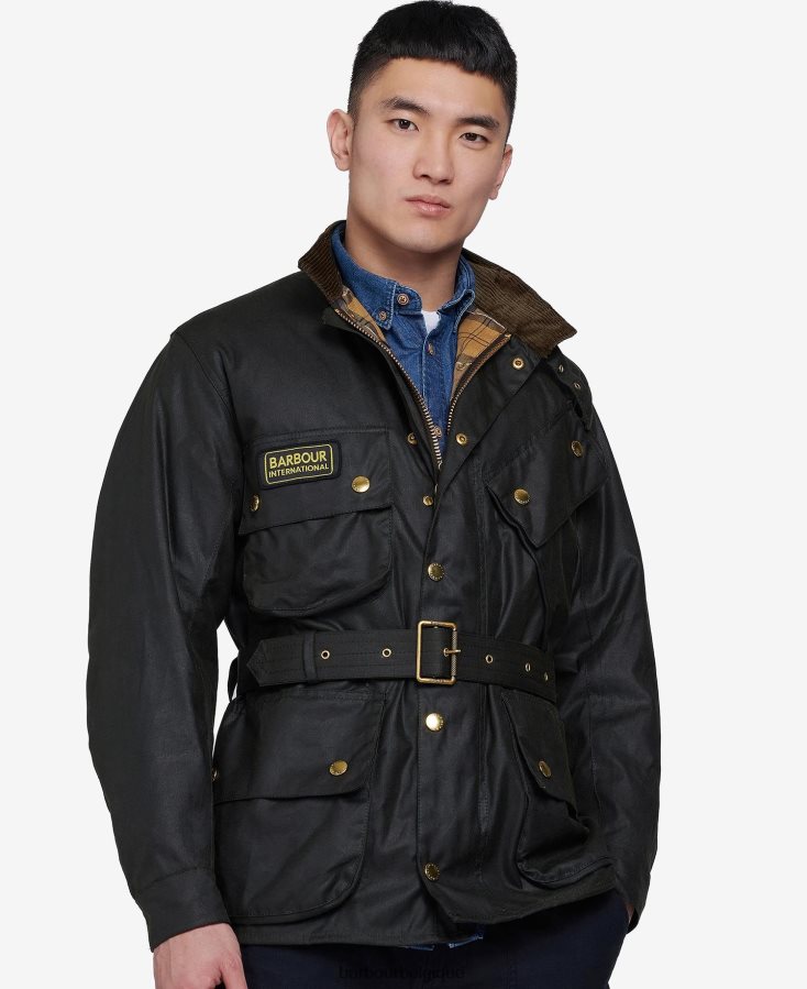 vêtements Barbour veste cirée originale internationale marine Hommes T2L6ZP27