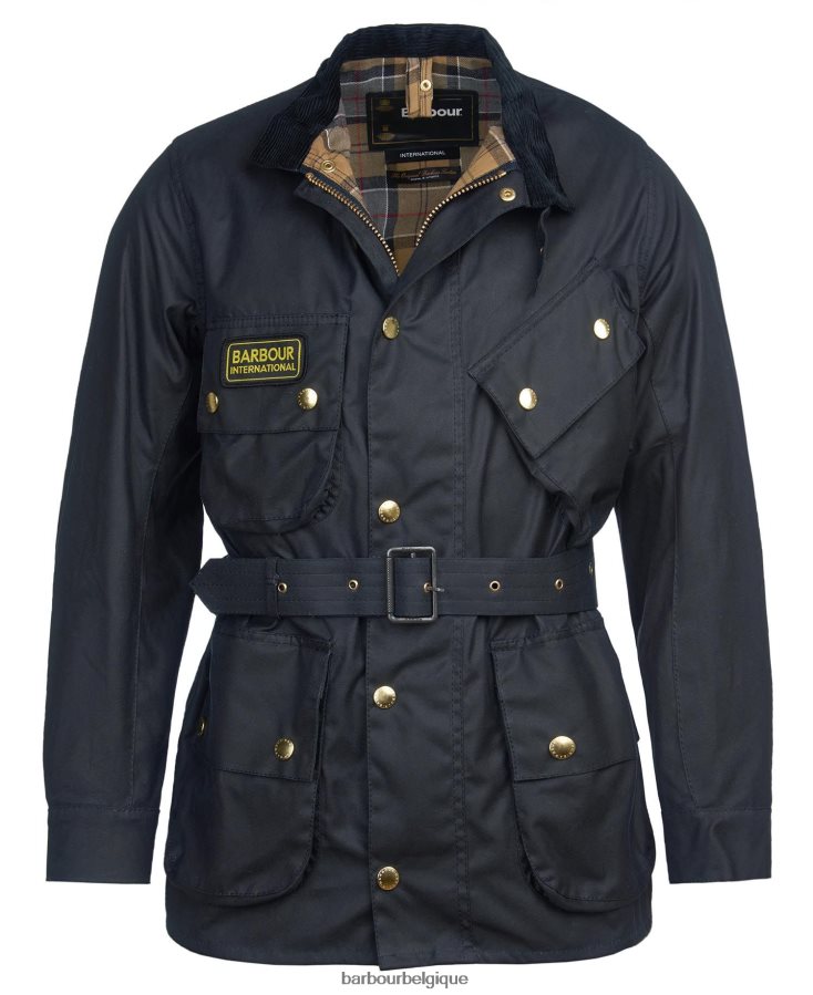 vêtements Barbour veste cirée originale internationale marine Hommes T2L6ZP56