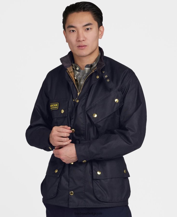 vêtements Barbour veste cirée originale internationale marine Hommes T2L6ZP56