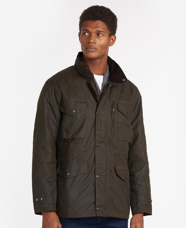 vêtements Barbour veste de cire de sapeur olive Hommes T2L6ZP36