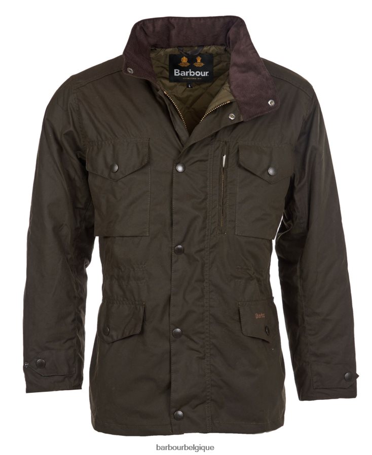 vêtements Barbour veste de cire de sapeur olive Hommes T2L6ZP36