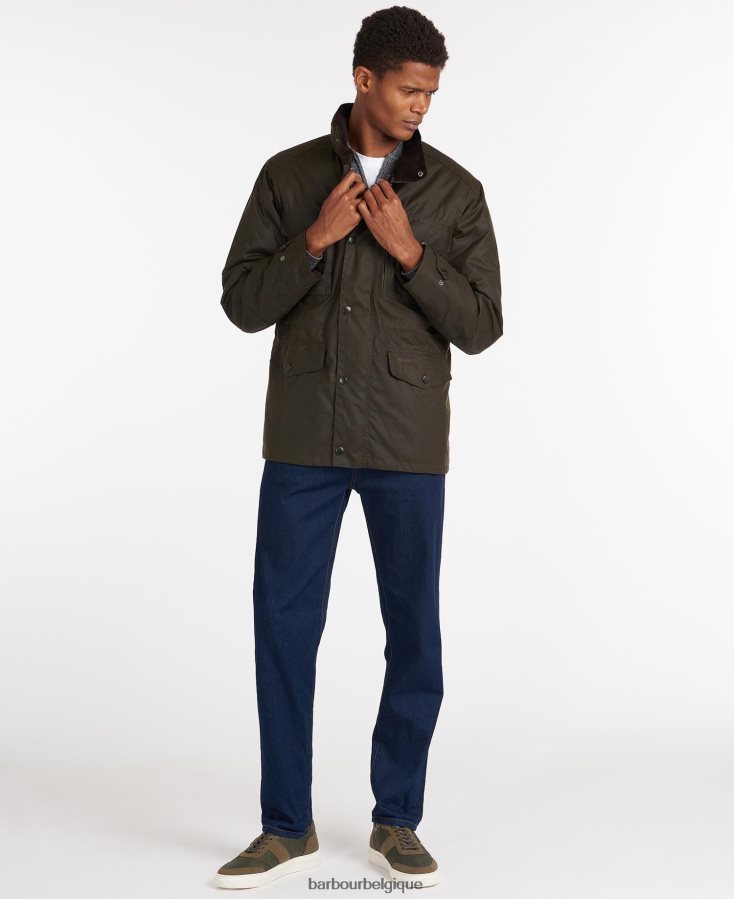vêtements Barbour veste de cire de sapeur olive Hommes T2L6ZP36