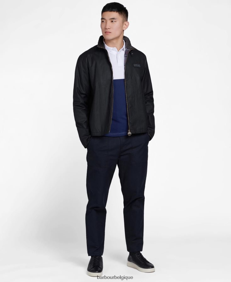 vêtements Barbour veste internationale de cire d\'esprit charbon Hommes T2L6ZP49