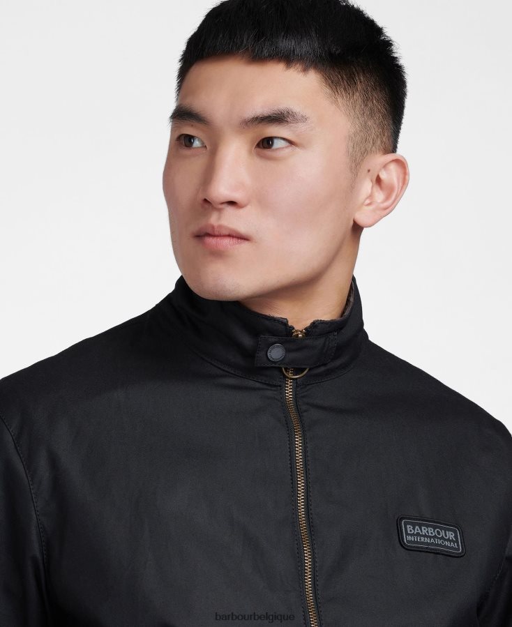 vêtements Barbour veste internationale de cire d\'esprit charbon Hommes T2L6ZP49