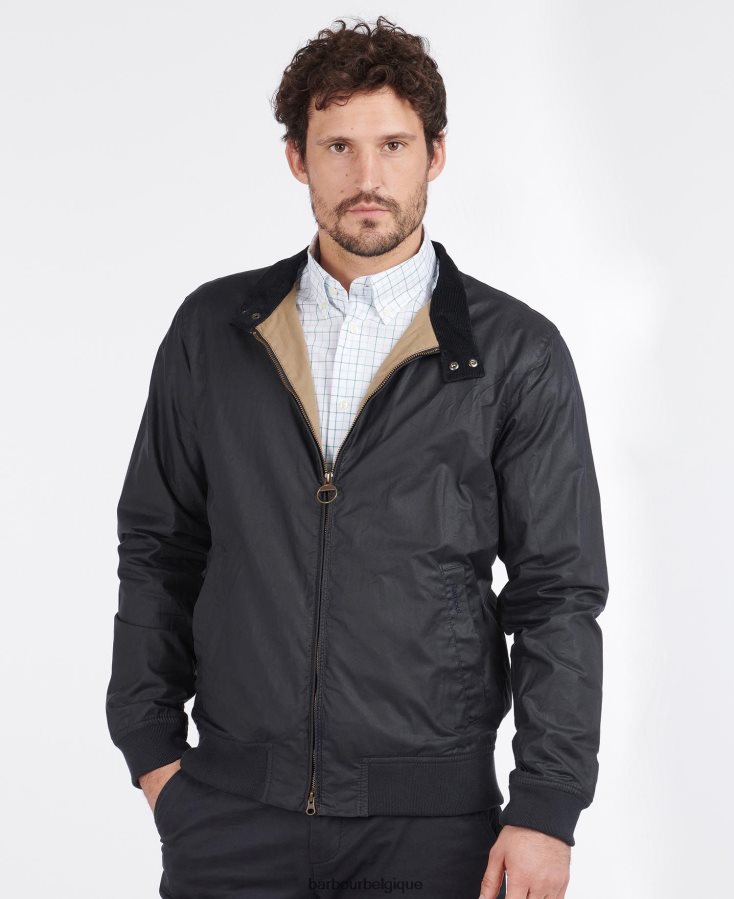 vêtements Barbour veste légère en coton ciré royston noir Hommes T2L6ZP9
