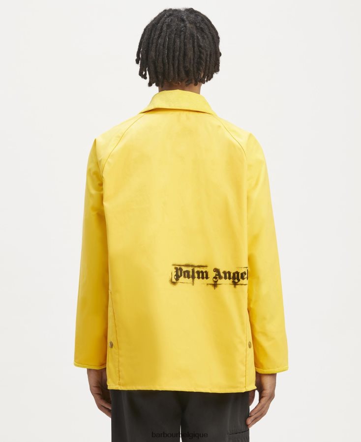 vêtements Palm Angels x Barbour veste cirée malik bedale rose vif Hommes T2L6ZP68