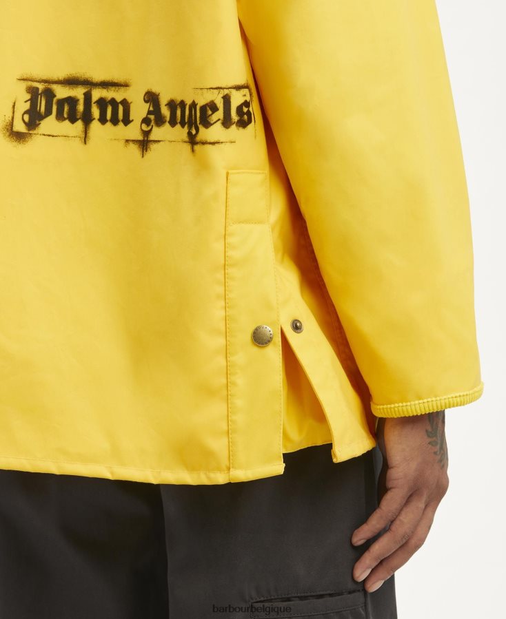 vêtements Palm Angels x Barbour veste cirée malik bedale rose vif Hommes T2L6ZP68