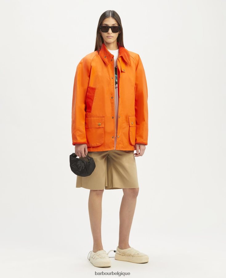 vêtements Palm Angels x Barbour veste cirée malik bedale rose vif Hommes T2L6ZP70