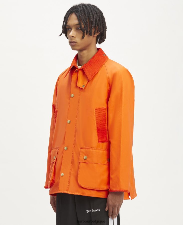 vêtements Palm Angels x Barbour veste cirée malik bedale rose vif Hommes T2L6ZP70