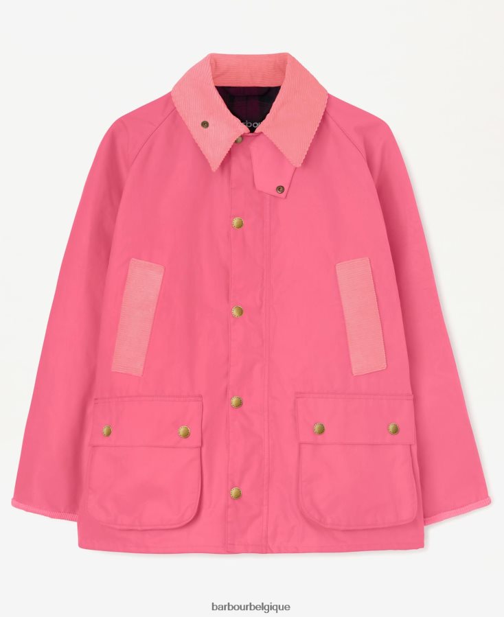 vêtements Palm Angels x Barbour veste cirée malik bedale rose vif Hommes T2L6ZP72