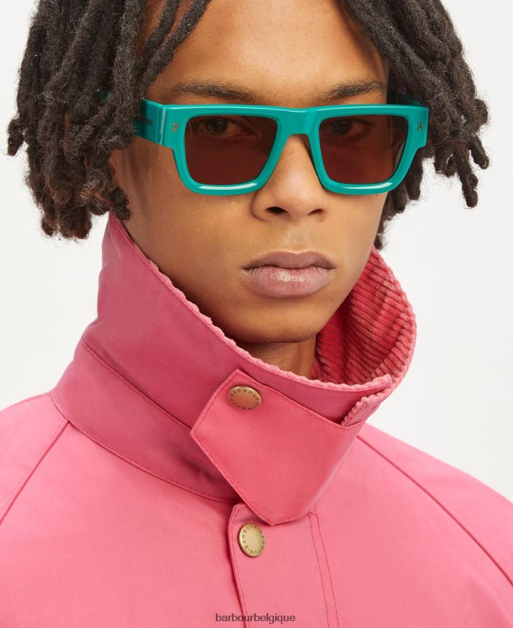 vêtements Palm Angels x Barbour veste cirée malik bedale rose vif Hommes T2L6ZP72