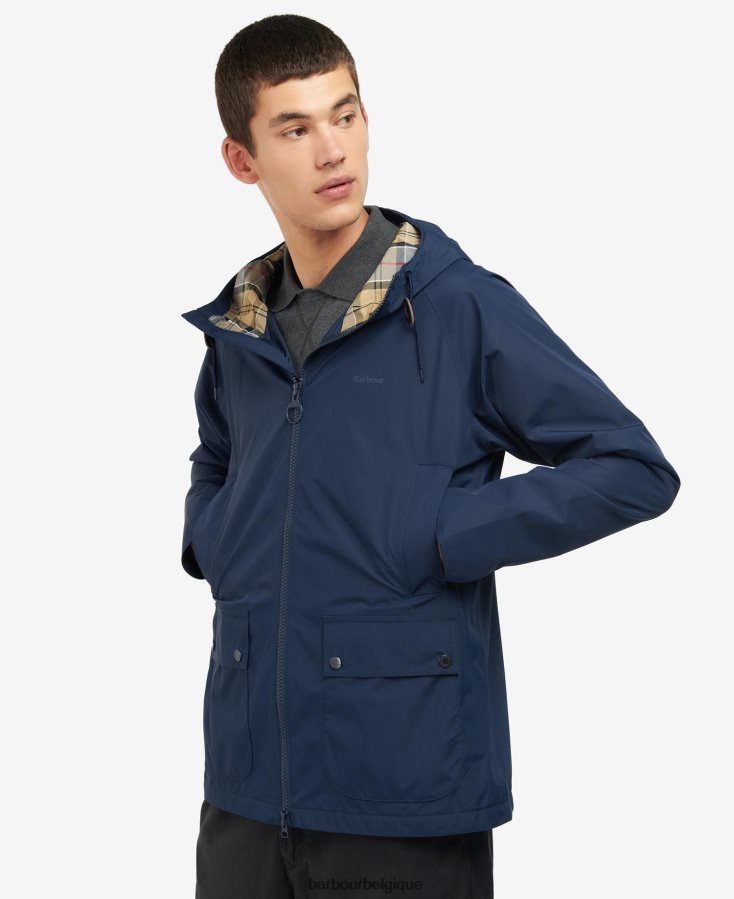 vêtements Barbour veste imperméable à capuche dormus marine/robe Hommes T2L6ZP188