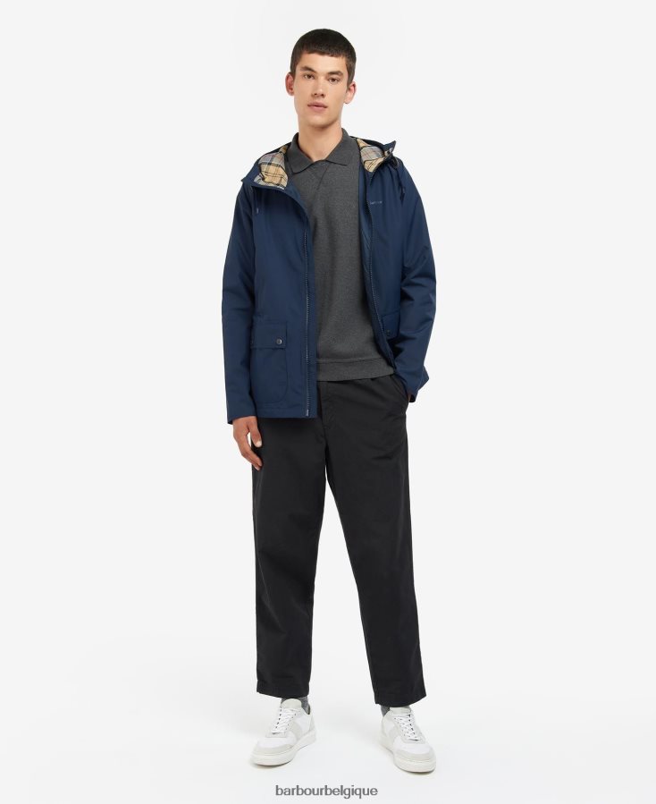vêtements Barbour veste imperméable à capuche dormus marine/robe Hommes T2L6ZP188