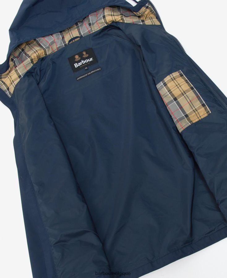 vêtements Barbour veste imperméable à capuche dormus marine/robe Hommes T2L6ZP188