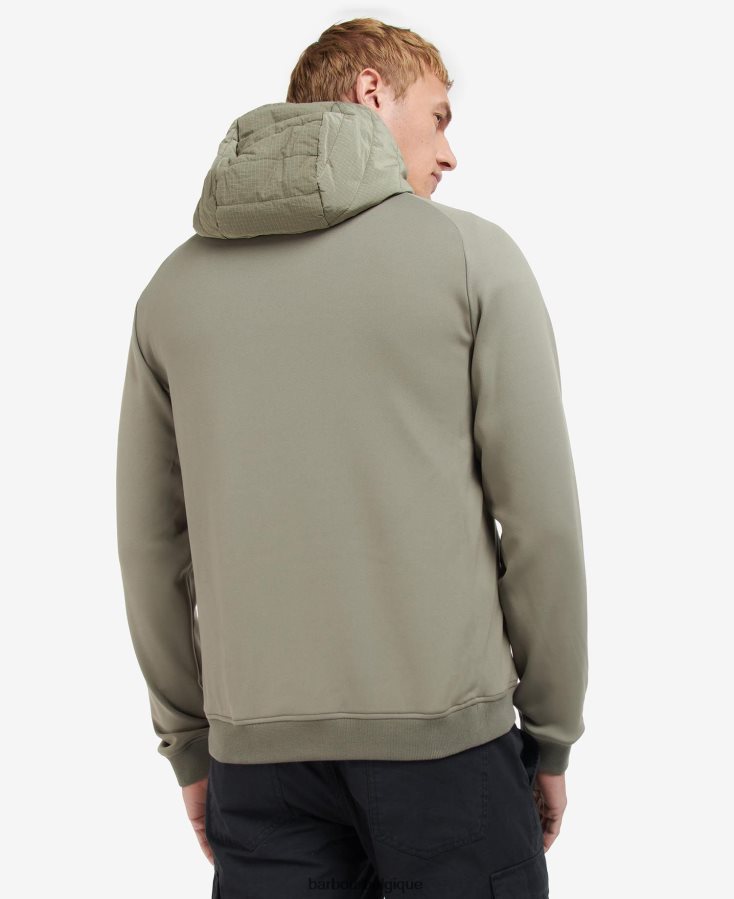 vêtements Barbour sweat matelassé bromley champignon noir Hommes T2L6ZP157