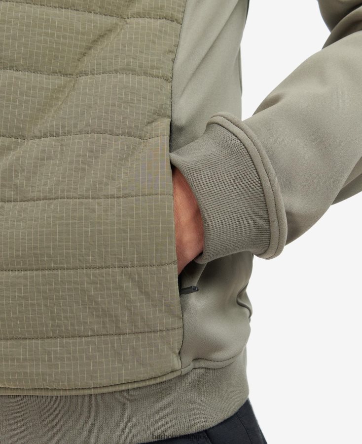 vêtements Barbour sweat matelassé bromley champignon noir Hommes T2L6ZP157