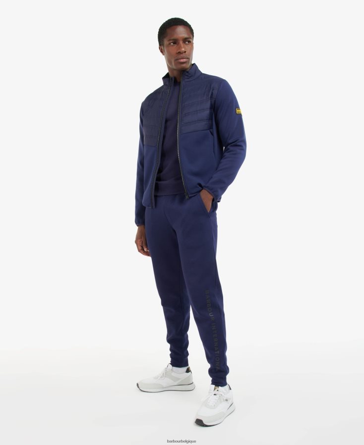 vêtements Barbour sweat matelassé vinnie bleu d\'encre Hommes T2L6ZP129