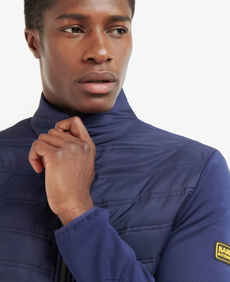 vêtements Barbour sweat matelassé vinnie bleu d\'encre Hommes T2L6ZP129