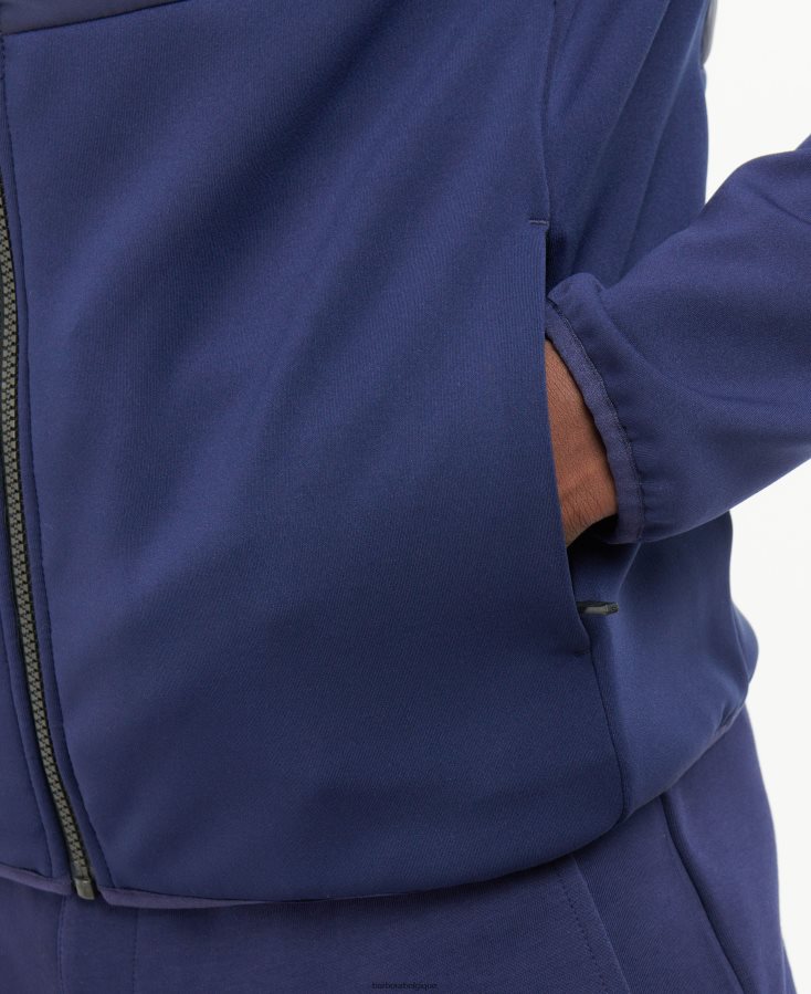 vêtements Barbour sweat matelassé vinnie bleu d\'encre Hommes T2L6ZP129