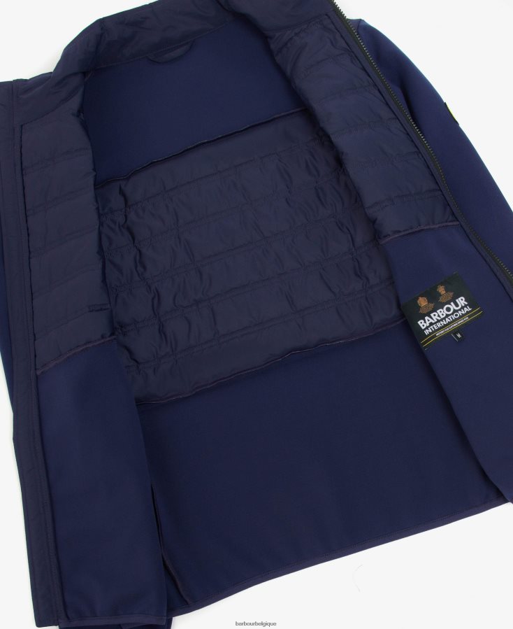 vêtements Barbour sweat matelassé vinnie bleu d\'encre Hommes T2L6ZP129