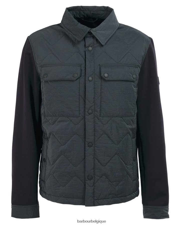 vêtements Barbour veste-chemise matelassée bradley champignon noir Hommes T2L6ZP132