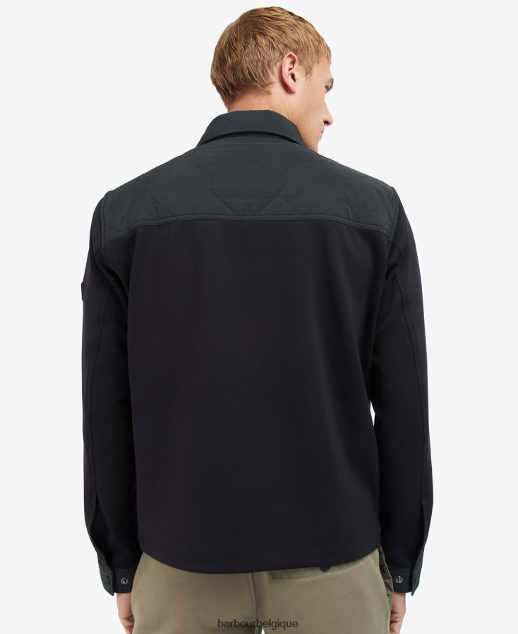 vêtements Barbour veste-chemise matelassée bradley champignon noir Hommes T2L6ZP132