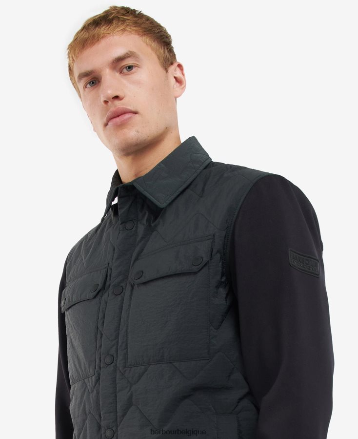 vêtements Barbour veste-chemise matelassée bradley champignon noir Hommes T2L6ZP132