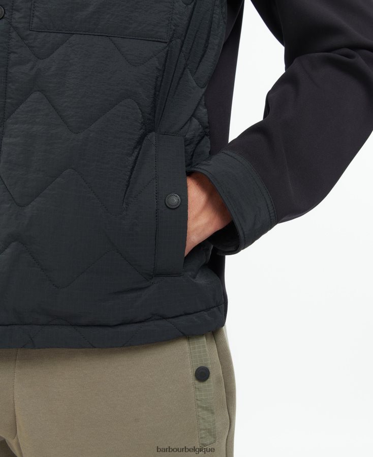 vêtements Barbour veste-chemise matelassée bradley champignon noir Hommes T2L6ZP132