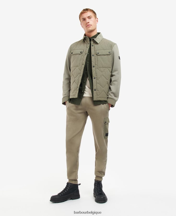 vêtements Barbour veste-chemise matelassée bradley champignon noir Hommes T2L6ZP143