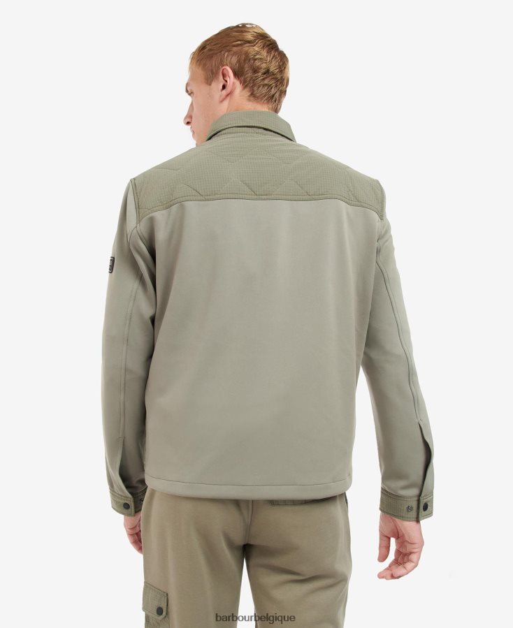 vêtements Barbour veste-chemise matelassée bradley champignon noir Hommes T2L6ZP143
