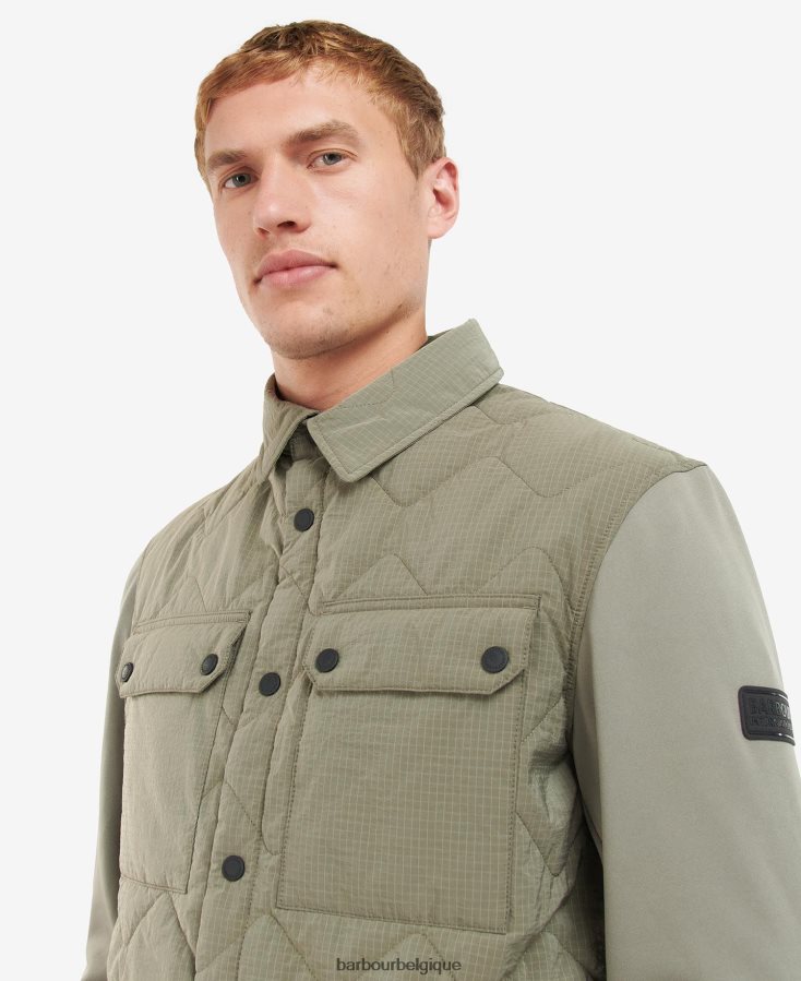 vêtements Barbour veste-chemise matelassée bradley champignon noir Hommes T2L6ZP143