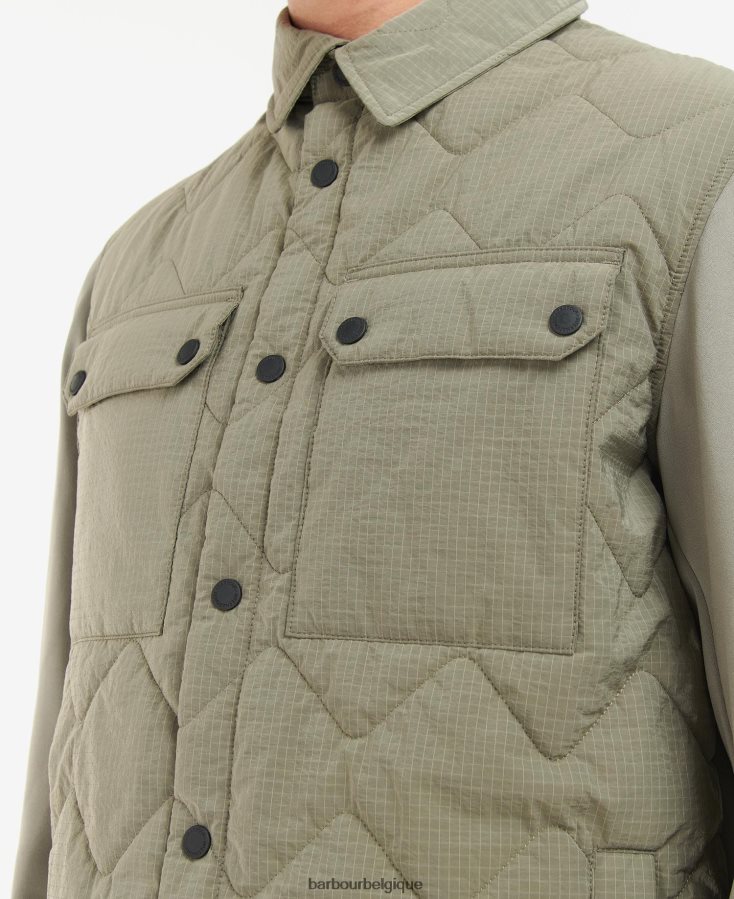 vêtements Barbour veste-chemise matelassée bradley champignon noir Hommes T2L6ZP143