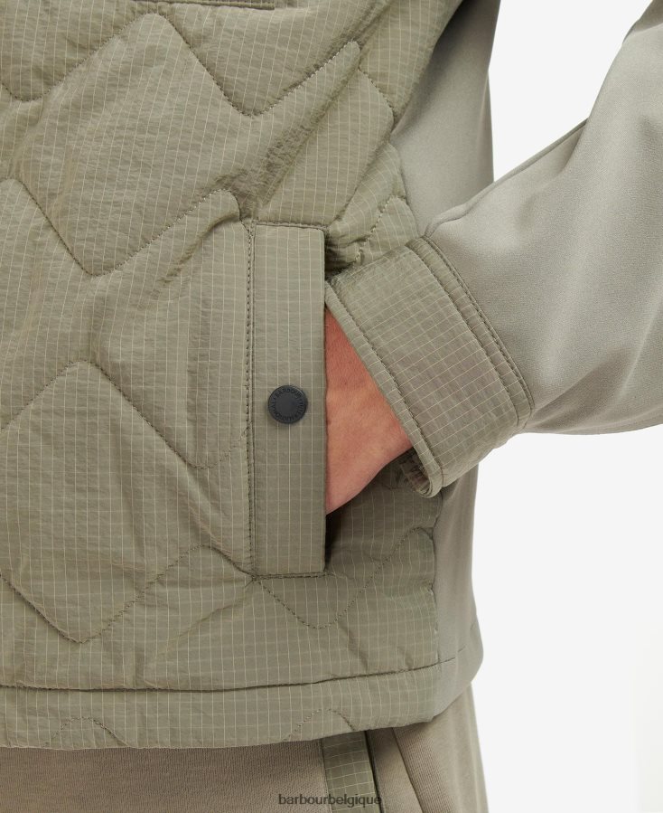 vêtements Barbour veste-chemise matelassée bradley champignon noir Hommes T2L6ZP143