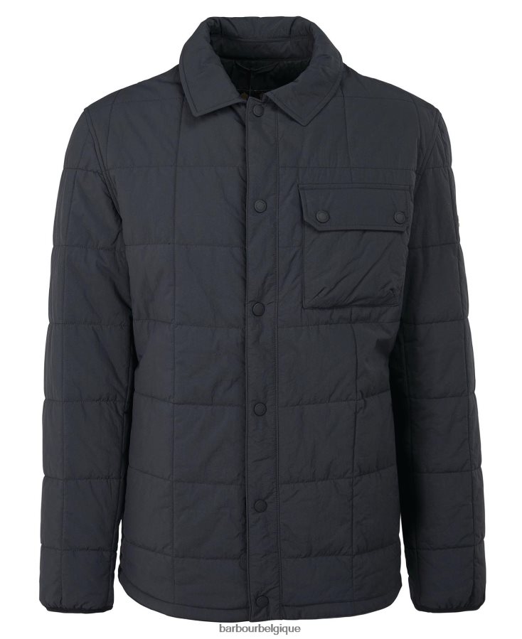 vêtements Barbour veste-chemise matelassée touring noir classique Hommes T2L6ZP131
