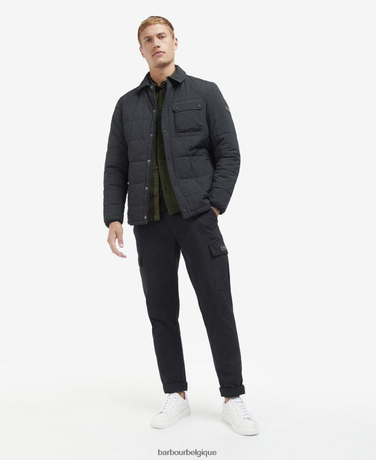 vêtements Barbour veste-chemise matelassée touring noir classique Hommes T2L6ZP131