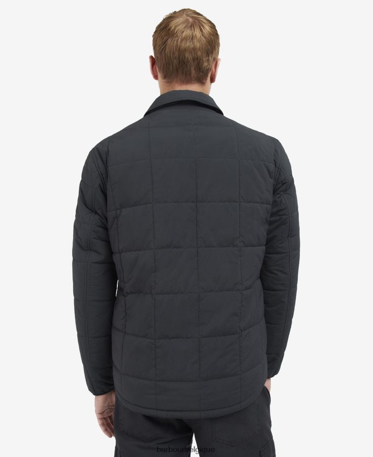 vêtements Barbour veste-chemise matelassée touring noir classique Hommes T2L6ZP131