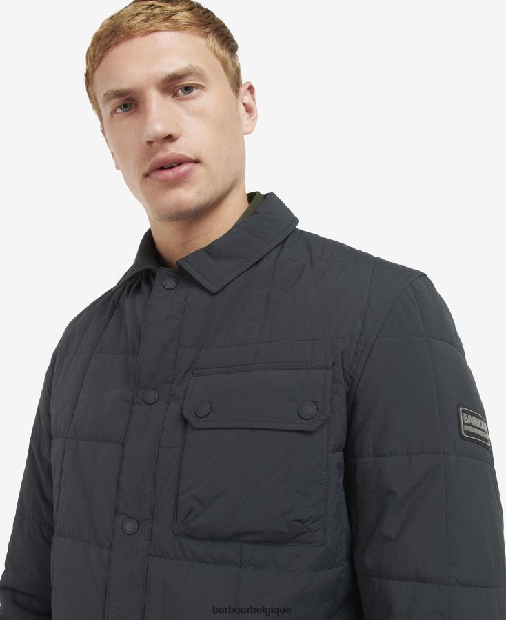 vêtements Barbour veste-chemise matelassée touring noir classique Hommes T2L6ZP131