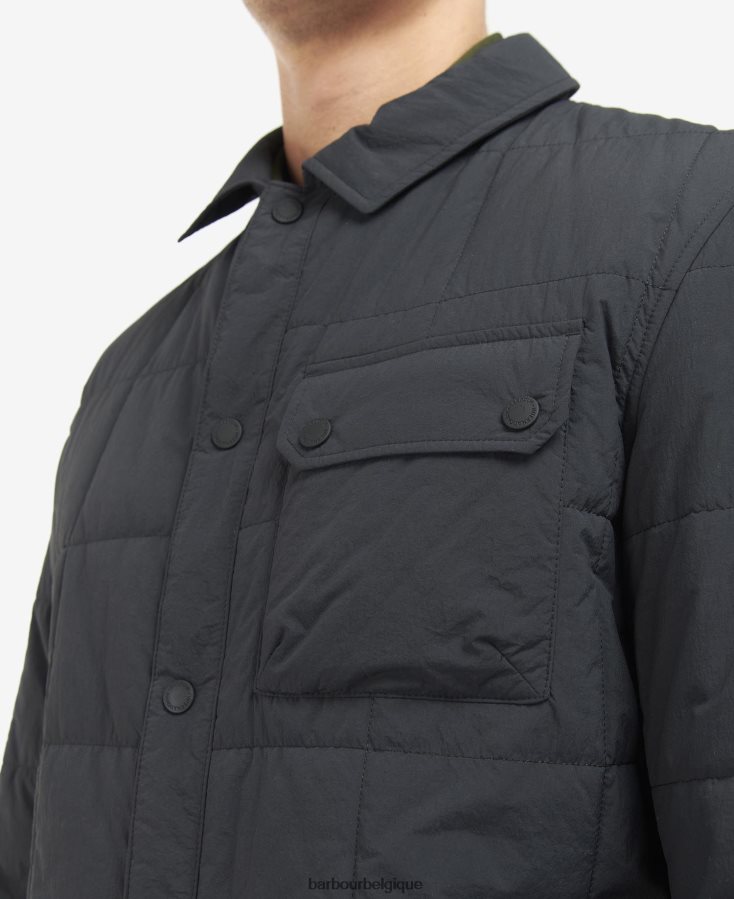 vêtements Barbour veste-chemise matelassée touring noir classique Hommes T2L6ZP131