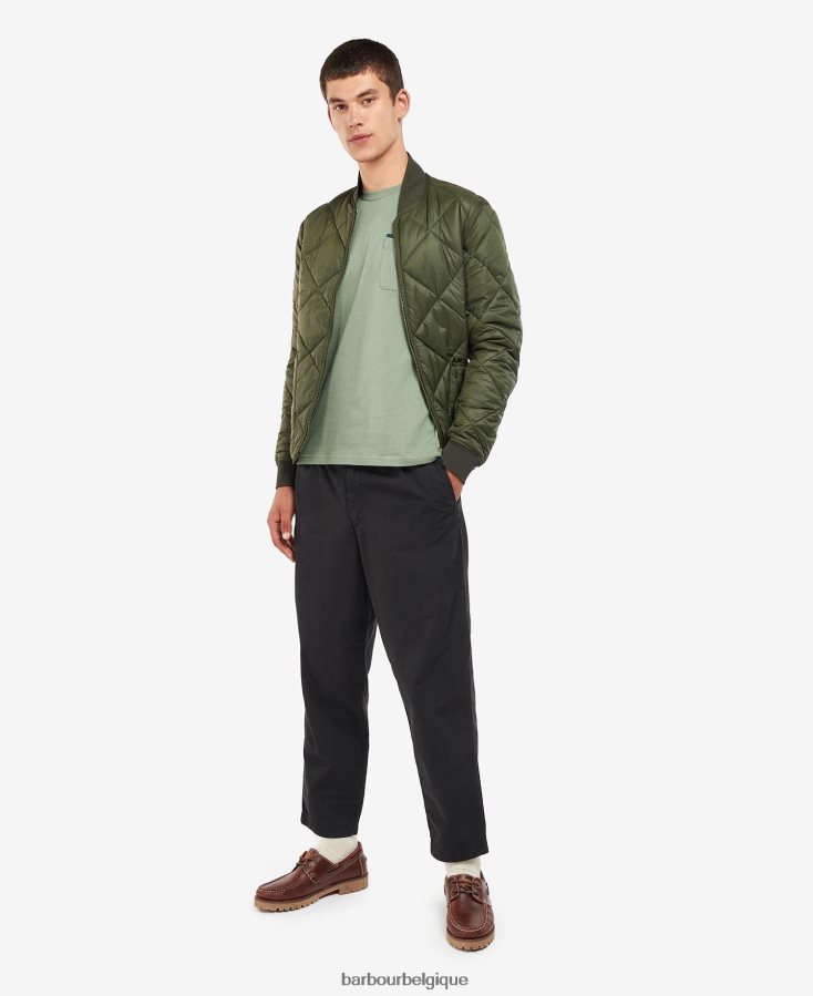 vêtements Barbour veste matelassée action liddesdale olive Hommes T2L6ZP154