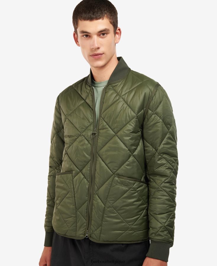 vêtements Barbour veste matelassée action liddesdale olive Hommes T2L6ZP154