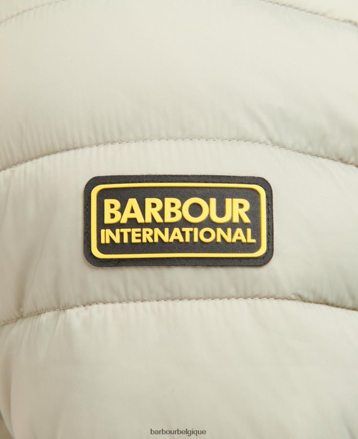 vêtements Barbour veste matelassée à capuche racer ouston noir Hommes T2L6ZP147