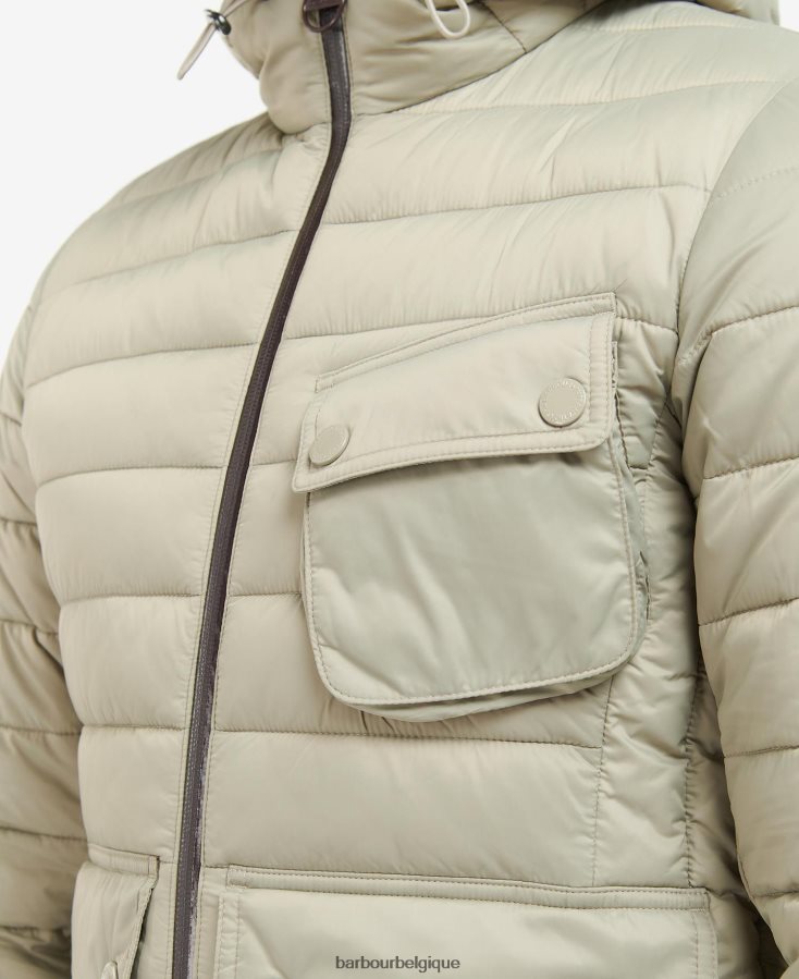 vêtements Barbour veste matelassée à capuche racer ouston noir Hommes T2L6ZP147