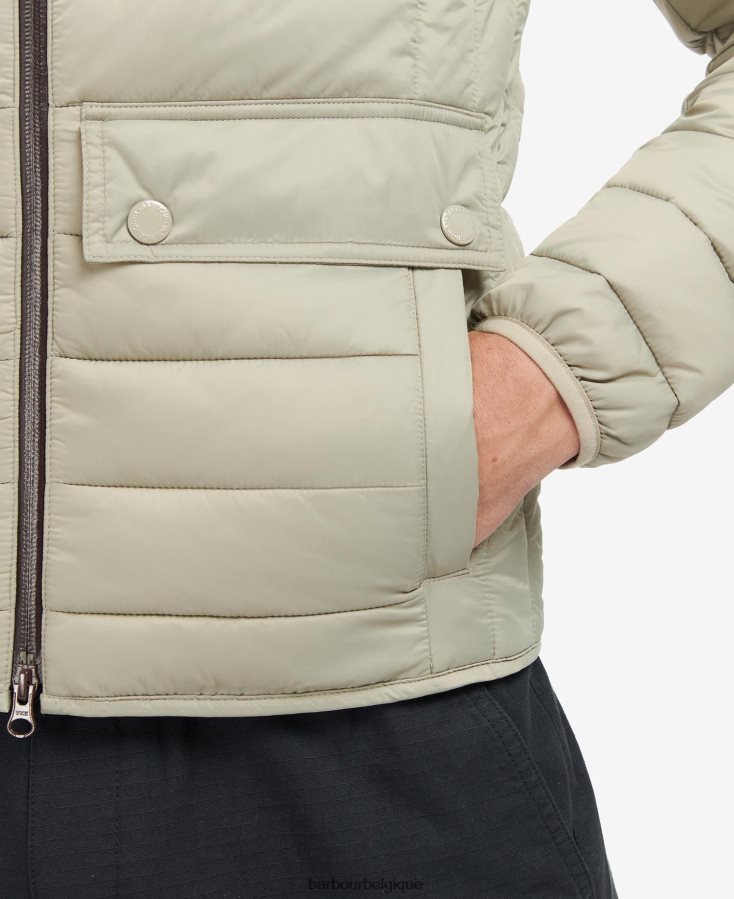 vêtements Barbour veste matelassée à capuche racer ouston noir Hommes T2L6ZP147