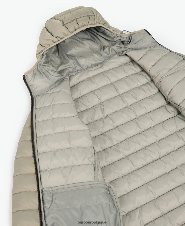 vêtements Barbour veste matelassée à capuche racer ouston noir Hommes T2L6ZP147