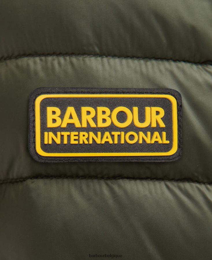 vêtements Barbour veste matelassée à capuche racer ouston sage Hommes T2L6ZP115