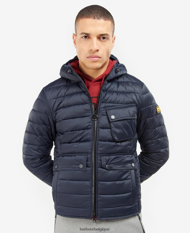vêtements Barbour veste matelassée à capuche racer ouston sage Hommes T2L6ZP123