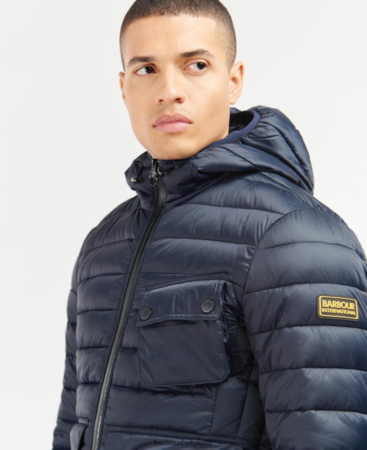 vêtements Barbour veste matelassée à capuche racer ouston sage Hommes T2L6ZP123