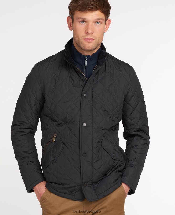 vêtements Barbour veste matelassée chelsea noir Hommes T2L6ZP78